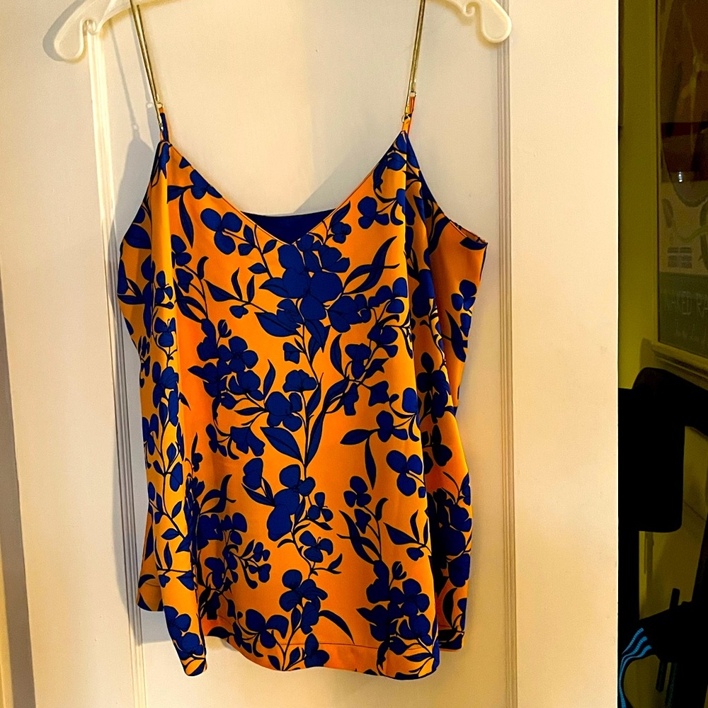 Guess by Marciano Royal Blue and Marigold Floral Camisole